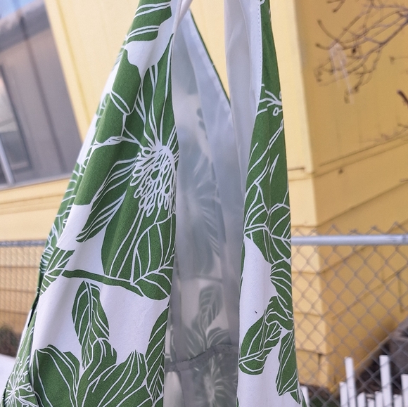 Jessica Howard Green and White Floral Sleeveless Dress Women's Size 10P - Picture 9 of 13